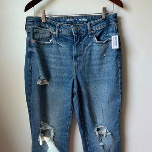 OLD NAVY NWT HIgher High Rise destroyed jeans